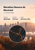 Cadre présentoir Demi Marathon Beneva de Montréal 21.1 km