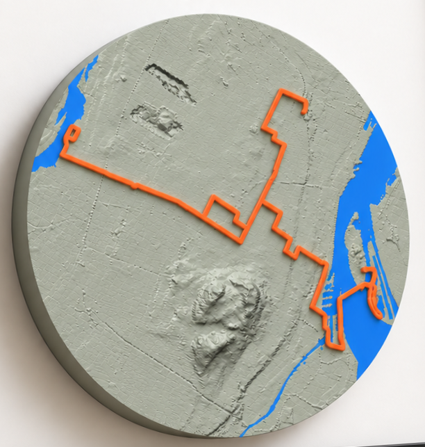 3D Topologique Demi Marathon Bénéva de Montréal 21.1 km