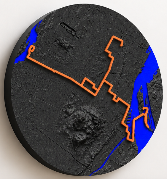 3D Topologique Demi Marathon Bénéva de Montréal 21.1 km